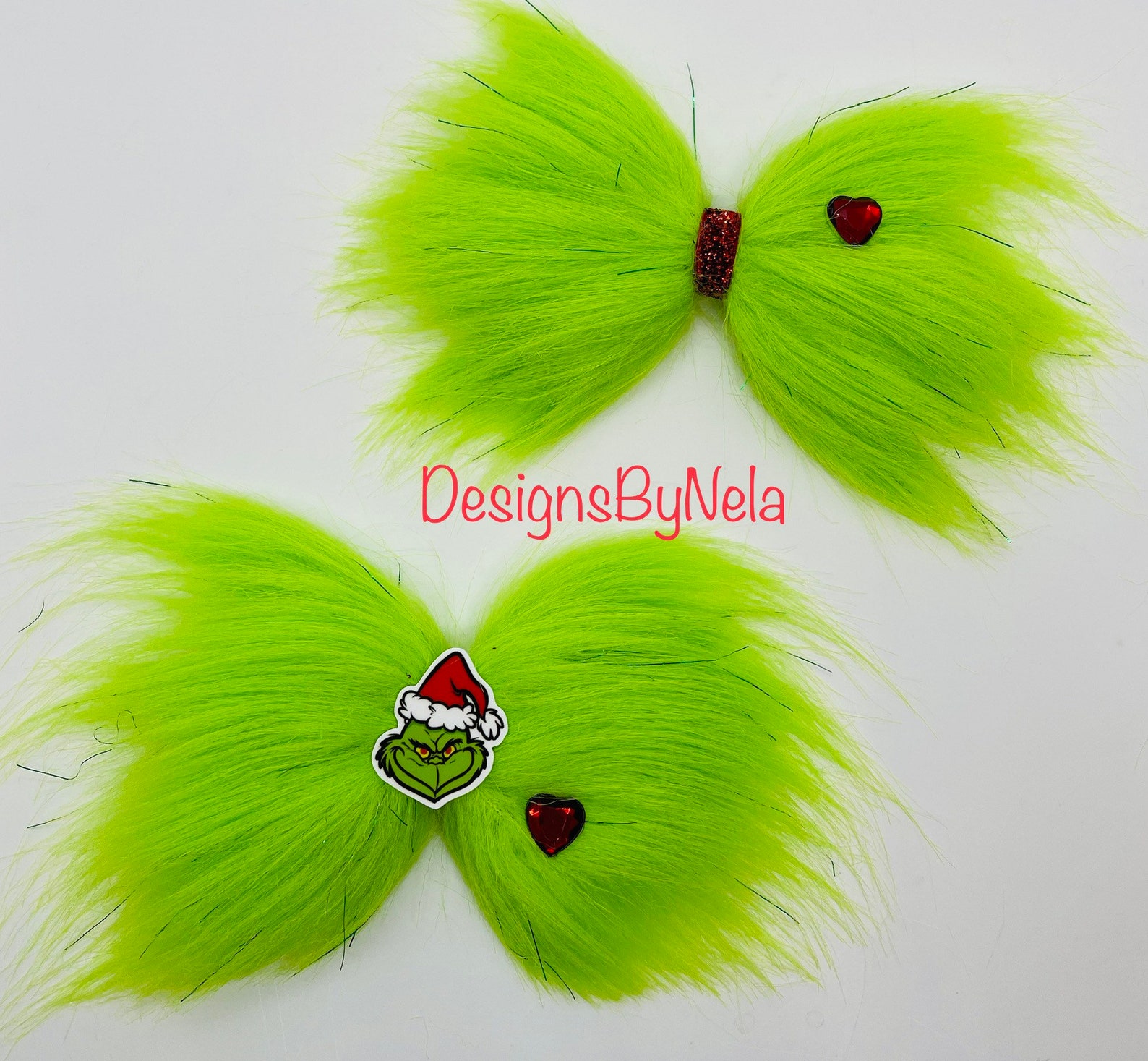 Grinch Hair Bowchristmas Girls Bow Grinch Gift Grinch Etsy