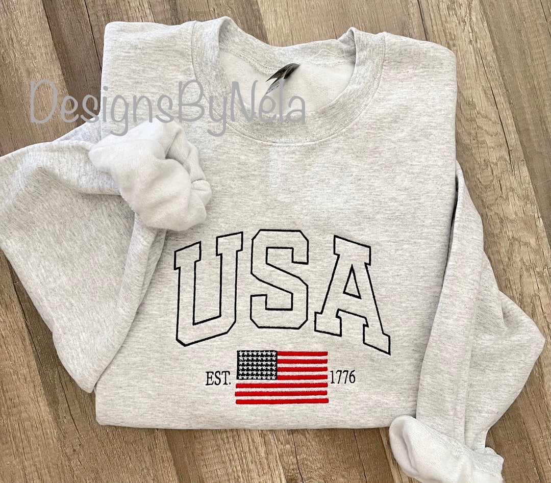 Usa Patriot Pattern Print Women's Sweatshirt main image 0
