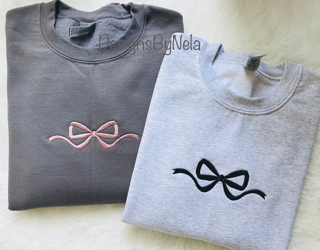Bow Detail Round Neck Sweatshirt