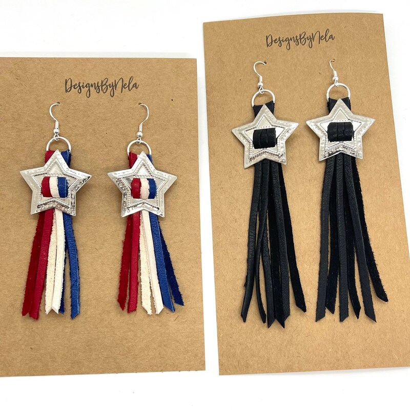 Western Earrings - White Stone Arrows main image 1