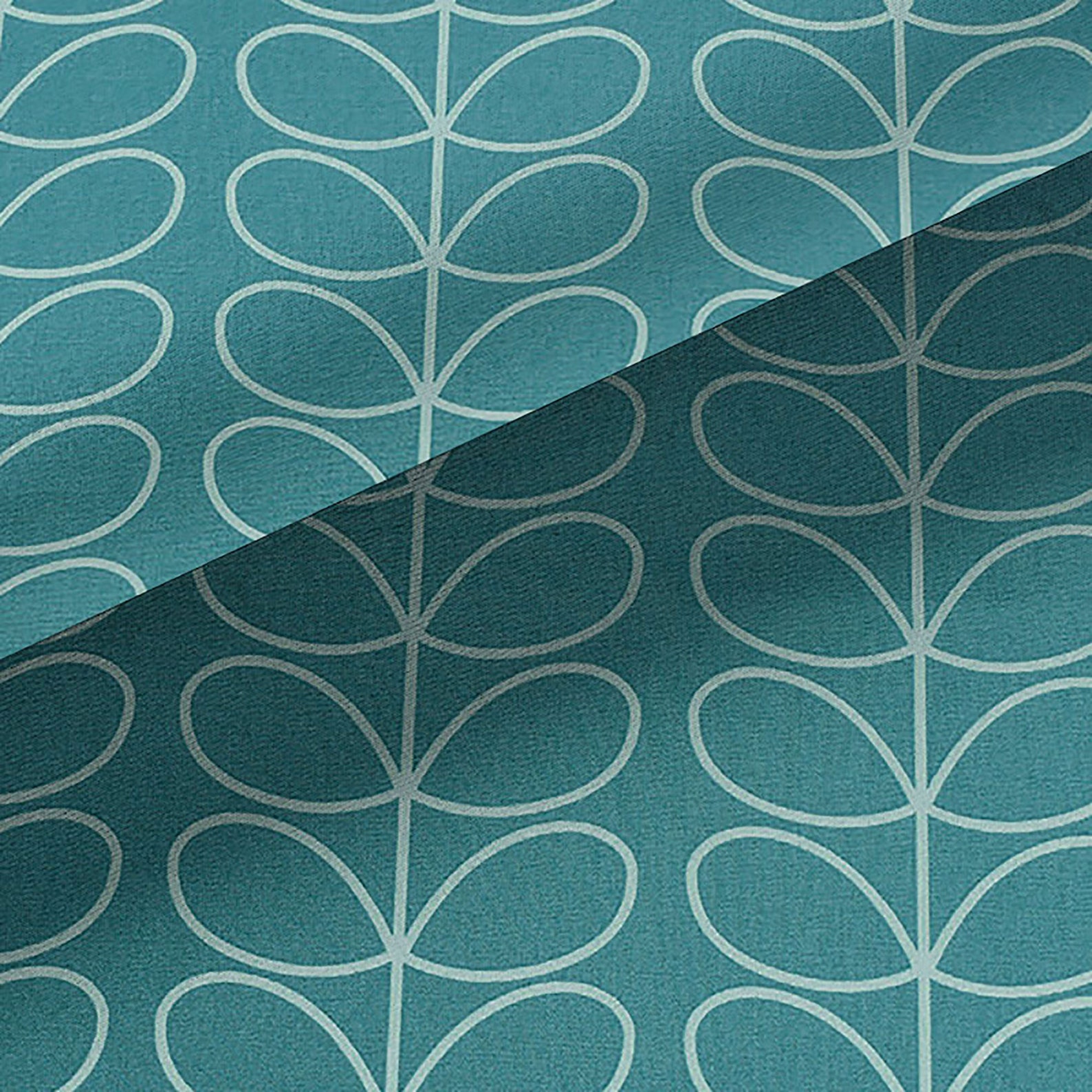 Linear Stem Duck Egg Orla Kiely Fabric By The Metre Designer Etsy