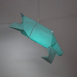 Kit de créations manuelles tortues de mer Lanterne en origami Lampe DIY Lampe lumineuse en papier pour chambre d'enfant Téléchargement instantané du PDF kit de création en papier image 8
