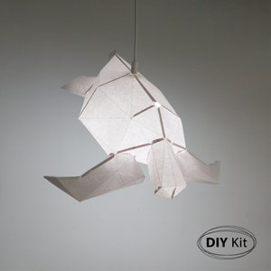 Kit de créations manuelles tortues de mer Lanterne en origami Lampe DIY Lampe lumineuse en papier pour chambre d'enfant Téléchargement instantané du PDF kit de création en papier image 1