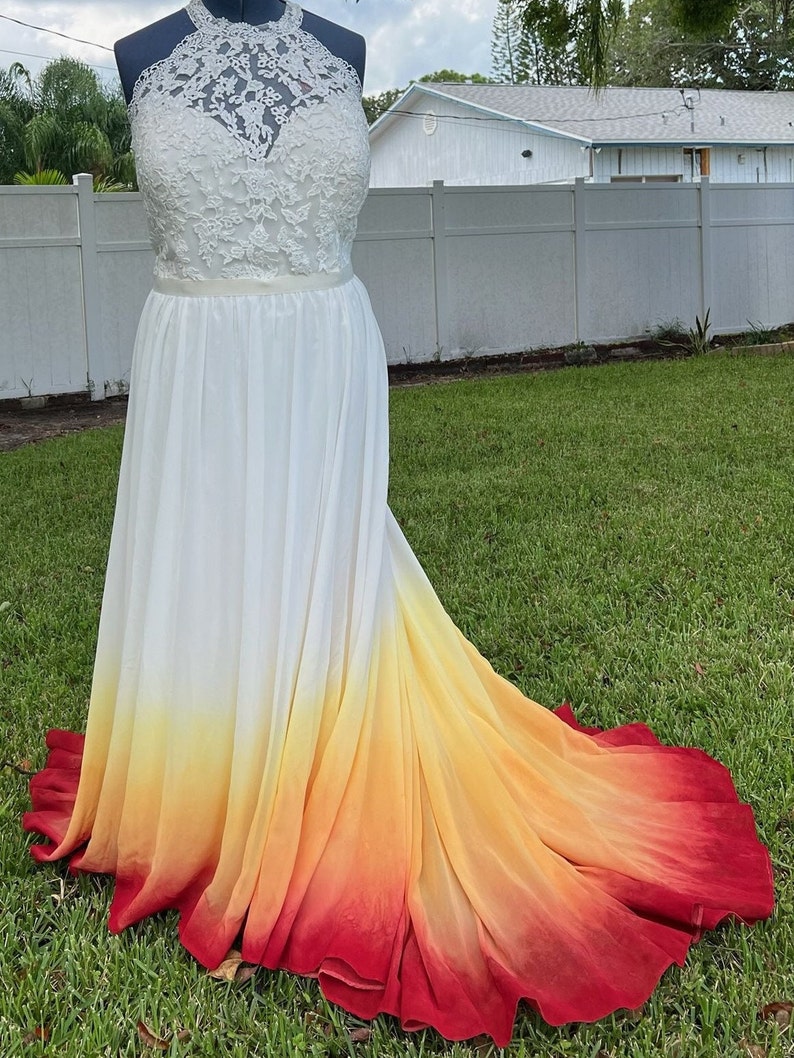 2 Color Dress Dip Dyeing Service Etsy