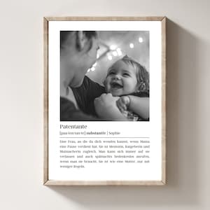Godmother gift | Definition of godmother | Become a godmother | Ask a godmother | Gift for becoming a godmother | For baptism | Godmother poster