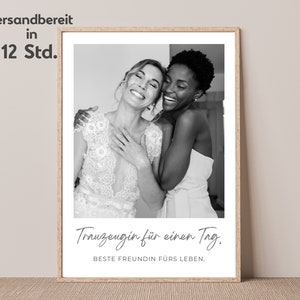 Trauzeugin Definition Poster Mit Foto Personalisierbar Bild Trauzeugin Fragen Geschenk Trauzeugin Bedanken Trauzeugin und Beste Freundin