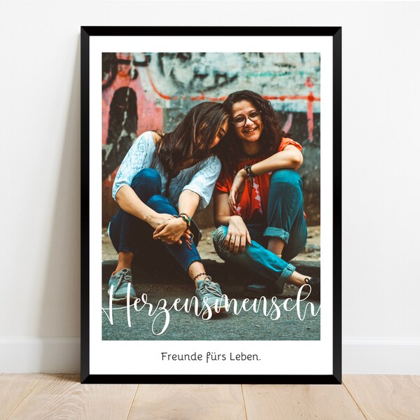 Beste Freundin Geschenk, Herzensmensch, Beste Freundin Geburtstagsgeschenk , Personalisierte Geschenke, Freundschaft, Poster Beste Freundin