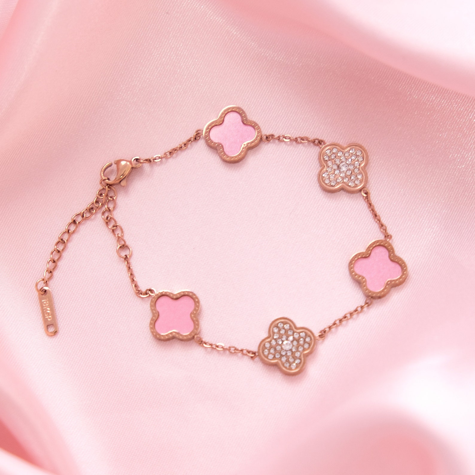 High quality four leaf clover bracelet 18k rose gold for women etsy