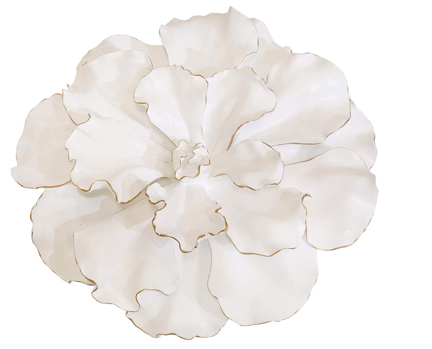 White & Gold Wall Flower Decor 155 and 10 for Etsy