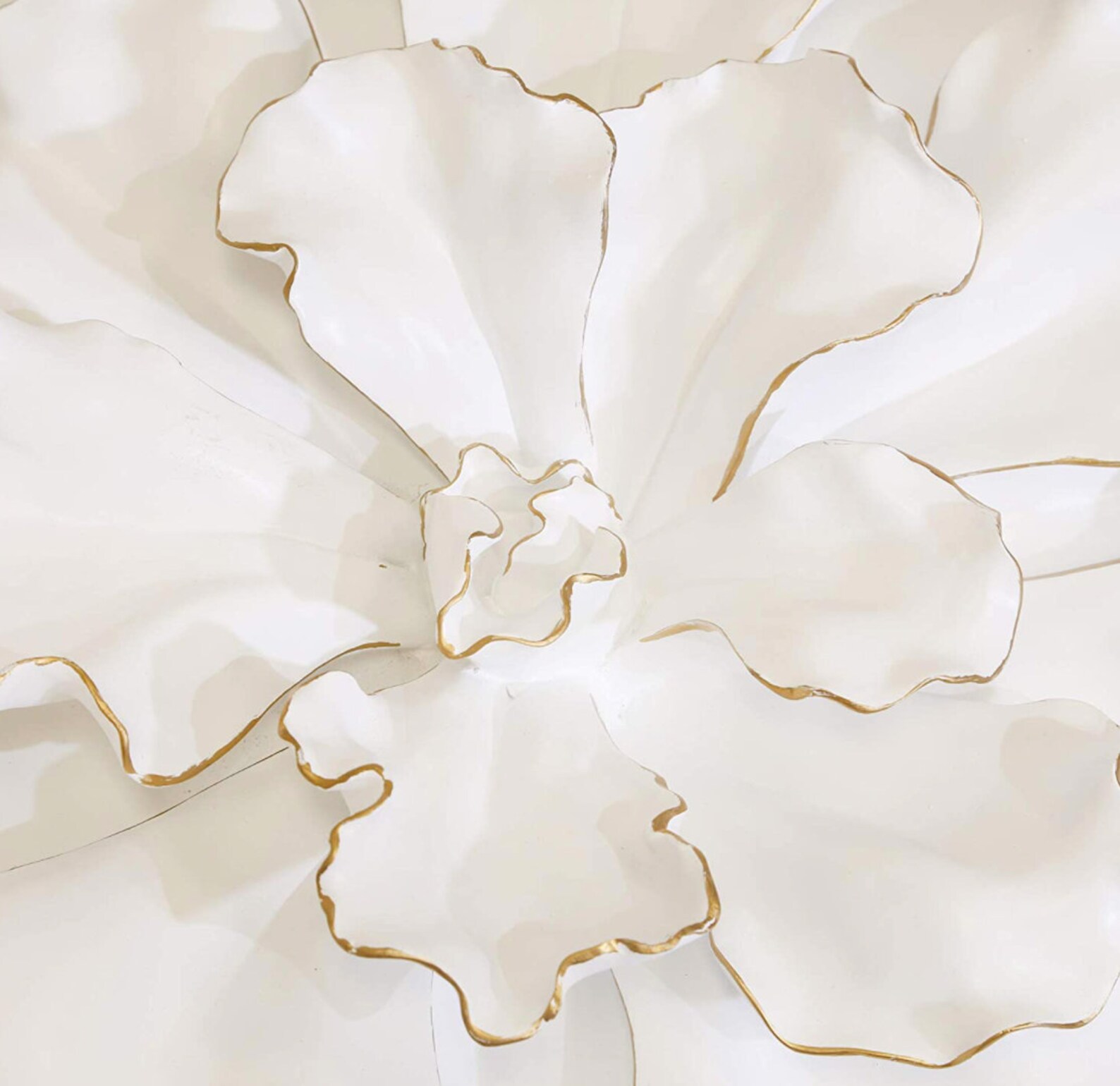 White & Gold Wall Flower Decor 155 and 10 for Etsy