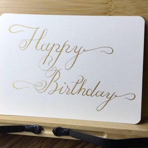 Happy Birthday Kalligraphie Karte