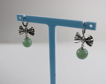 FFVII Character Inspired Earrings - Aerith Gainsborough (Silver)