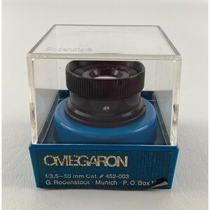 Vintage Rodenstock El-omegar Omegaron Lens 50mm F3.5 Germany Camera Accessory