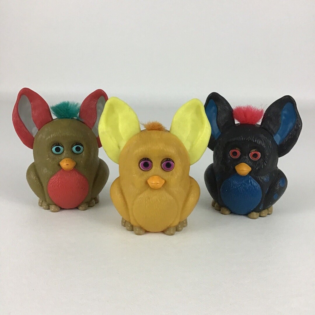 Furby Burger King Kids Meal Collectible Figures 3pc Lot Toy Pets Hasbro