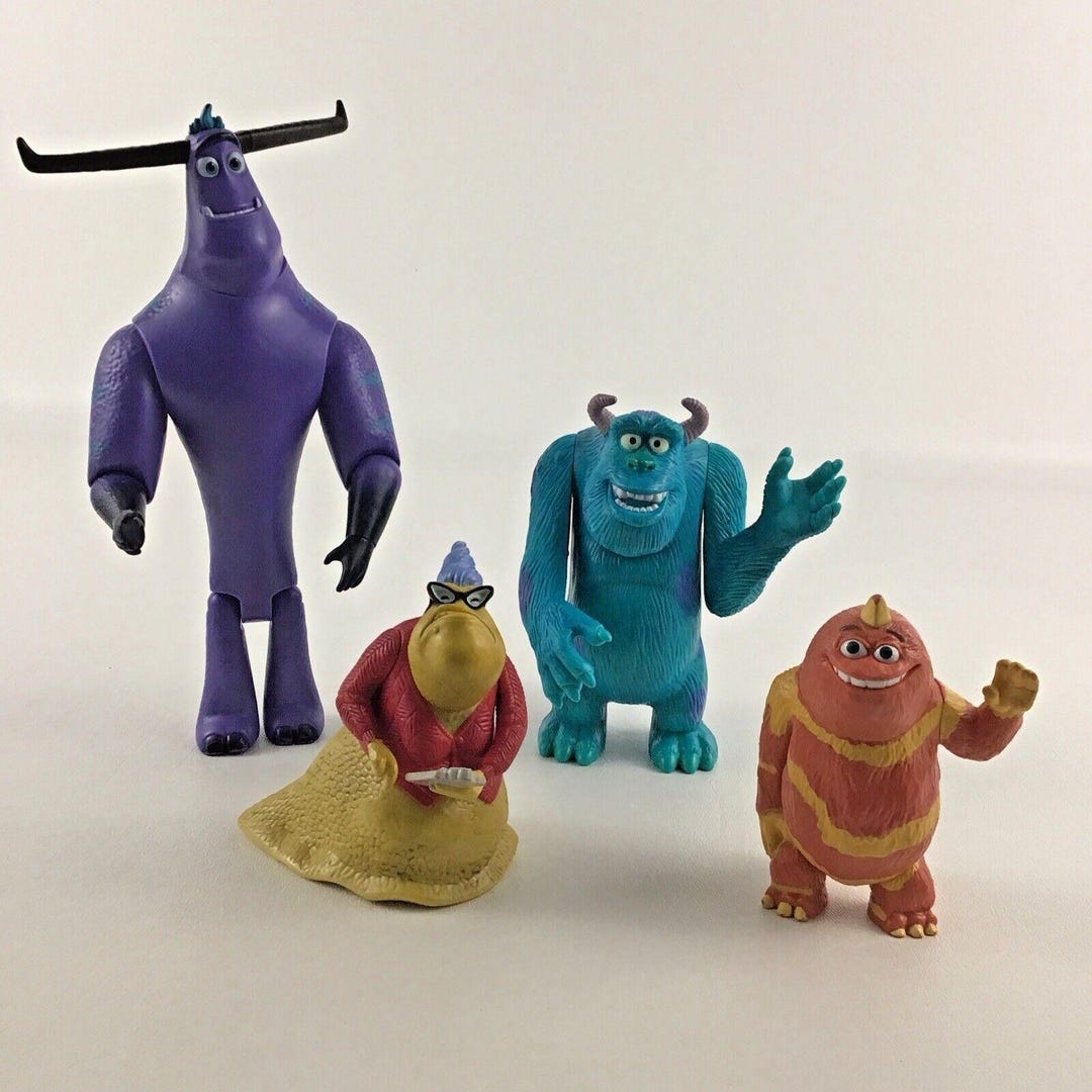 Disney Monsters Inc at Work Action Figures Tyler Sulley Roz George Lot ...