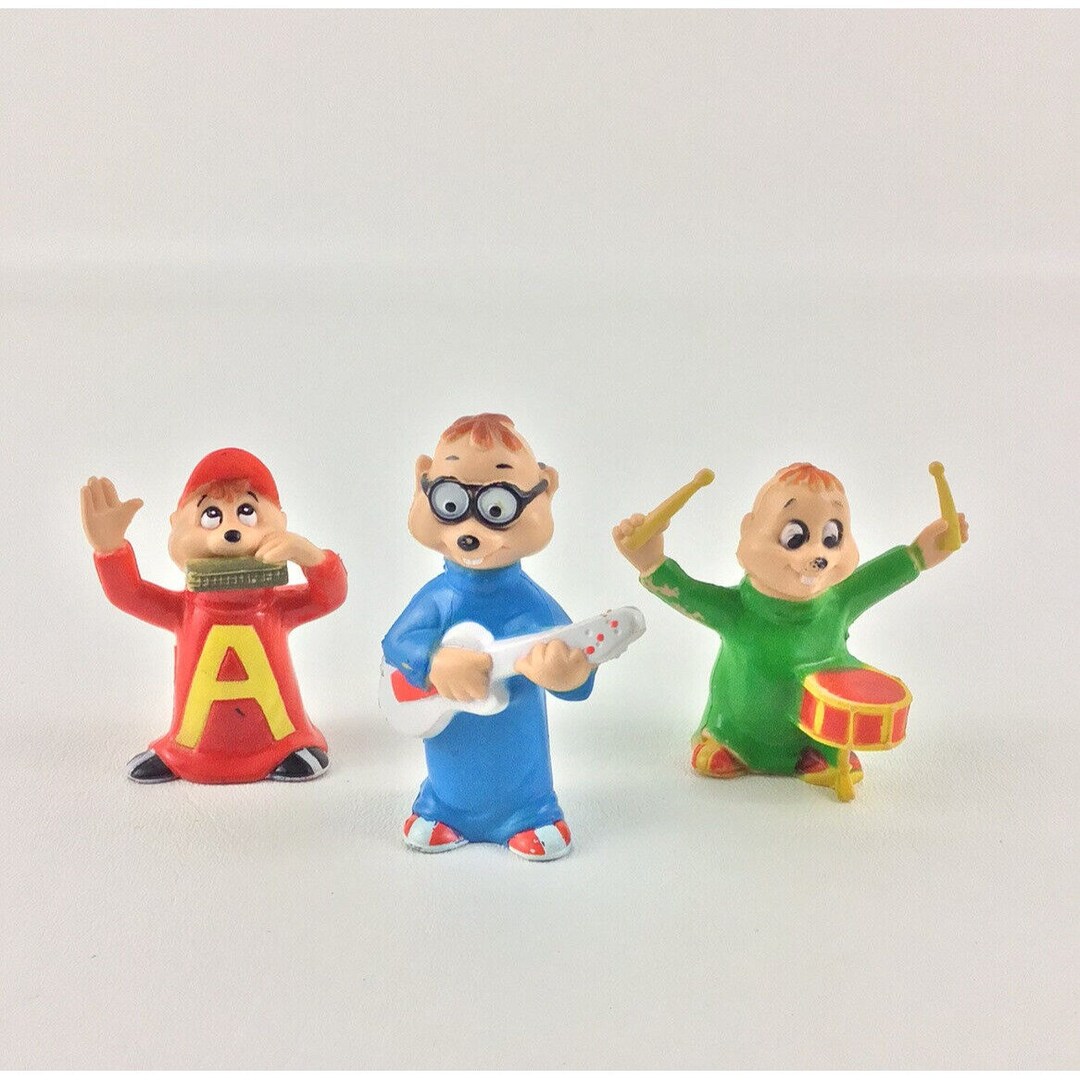 Alvin and the Chipmunks Band PVC 3 Figure Lot Simon Etsy