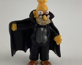 The Simpsons Creepy Classics Burger King Grampa SImpson Dracula Figure Vintage