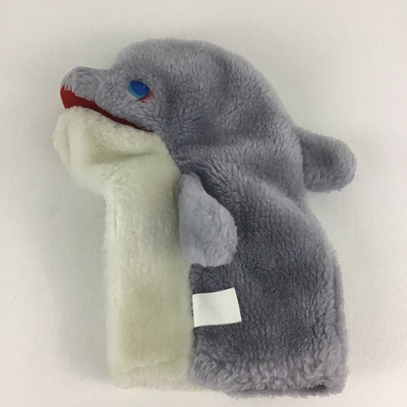 Sea World Dolphin Hand Puppet Plush Squeaker Theme Park Etsy