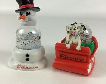 1996 101 Dalmatians McDonalds Happy Meal Toy Snow Globe Celebration 
