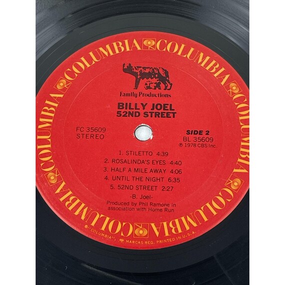 ビリー・ジョエル - 52nd Street LPレコード 1978年 コロンビア ジャズ