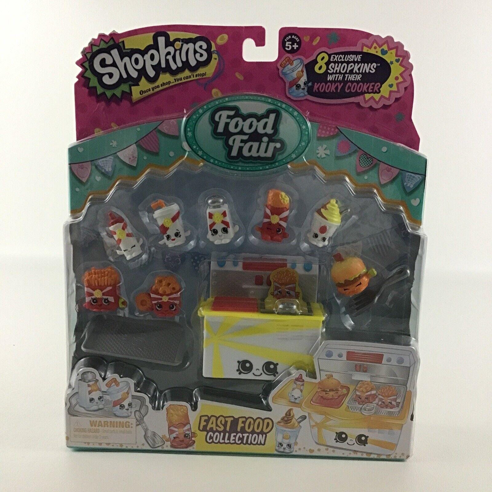 Shopkins Food Fair Fast Food Collection Mini Figure Playset New