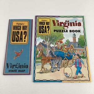 Highlights Welcher Weg USA? Virginia Puzzle Book State Map Decode Vintage 1999 Neu