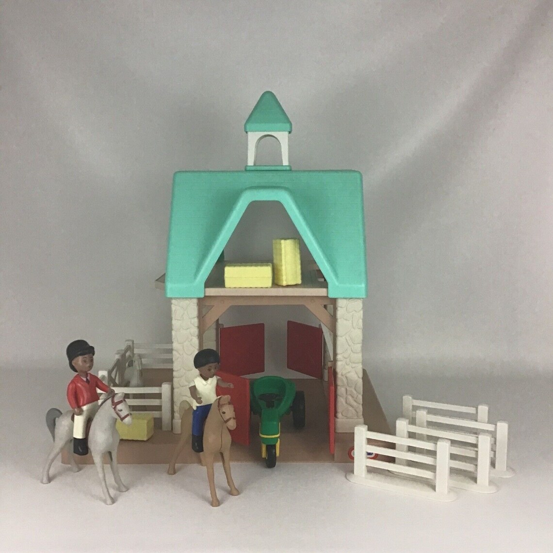 Little Tikes Place Stable Dollhouse Horse Barn Rider Horses Etsy