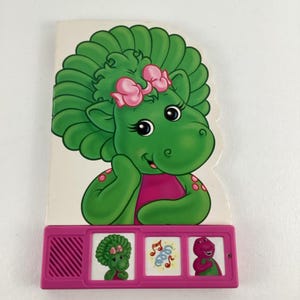 Barney & Friends Play A Sound Hardcover Book Baby Bop Vintage 1997 Lyons 90s Toy