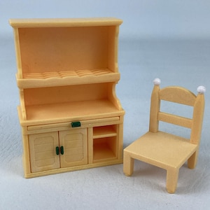 Calico Critters Sylvanian Families Armario de cocina acogedora Silla Yellow Epoch