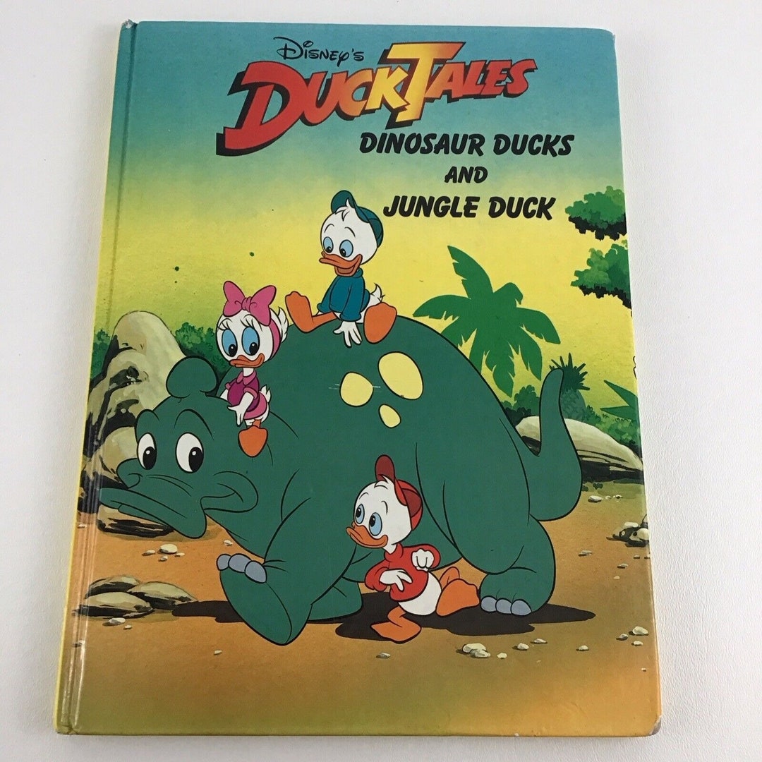 disney-duck-tales-hardcover-book-dinosaur-ducks-and-jungle-duck-vintage