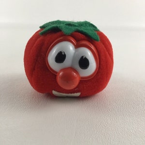 Veggie Tales Bob Tomato Finger Puppet Topper Plush Stuffed Vintage 90s Toy 1998