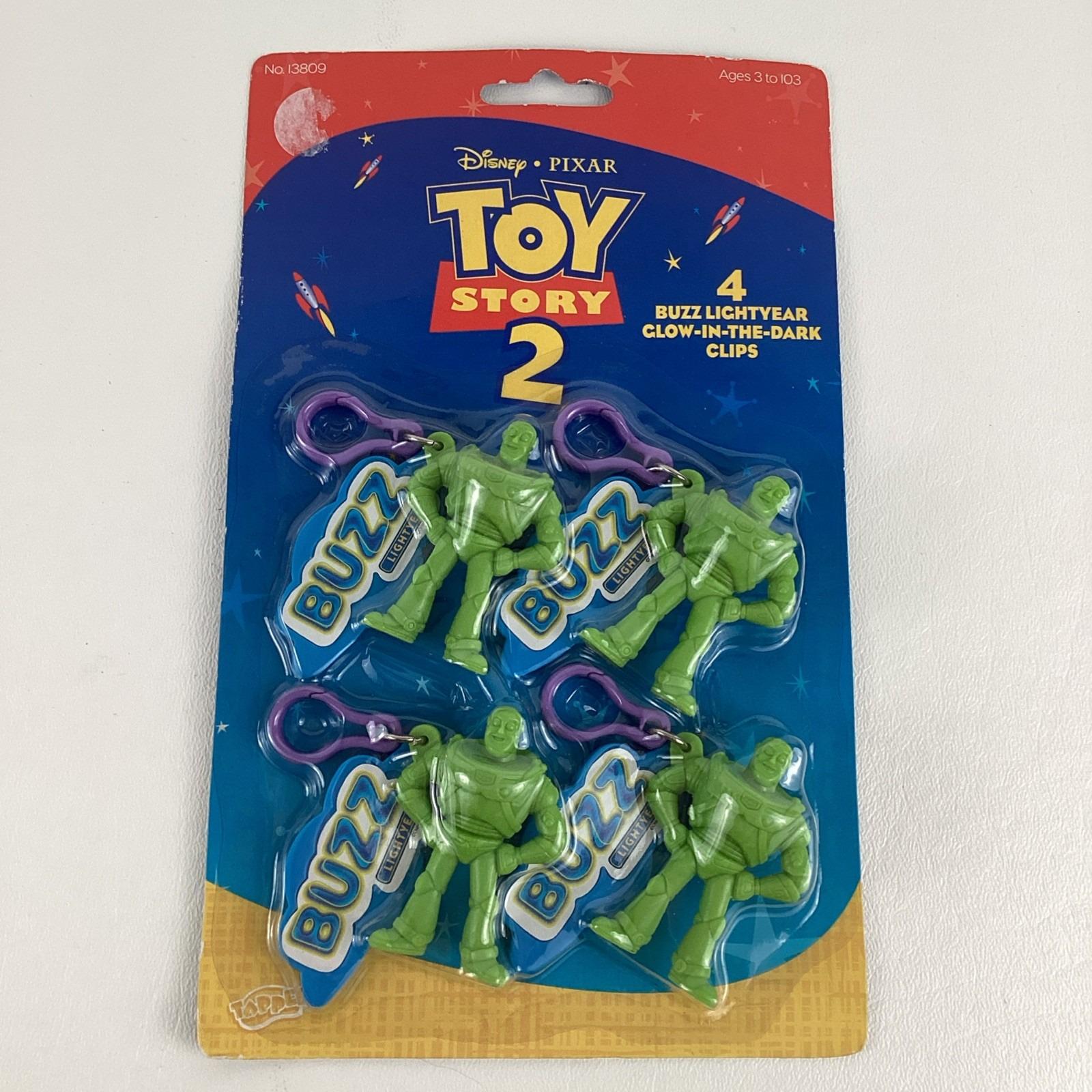 Disney Pixar Toy Story 2 Buzz Lightyear 4pc Glow in Dark Clips