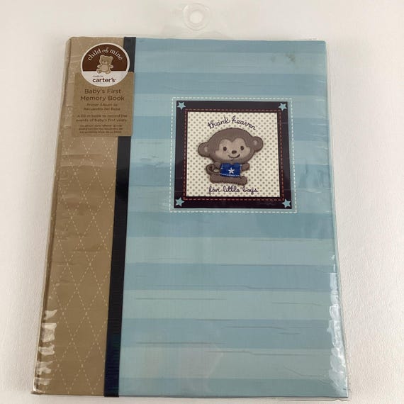 Carter's Child of Mine Baby's First Memory Book Little Boys Monkey