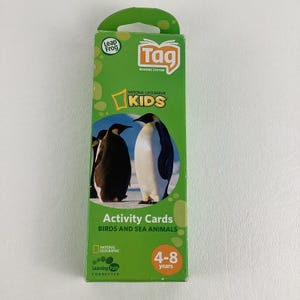 Carte attività Leap Frog Tag Uccelli Animali marini National Geographic Kids 2006 Novità