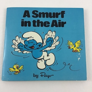 Een Smurf In The Air Mini Paperback Boek Vintage 1981 Random House Smurfs Peyo