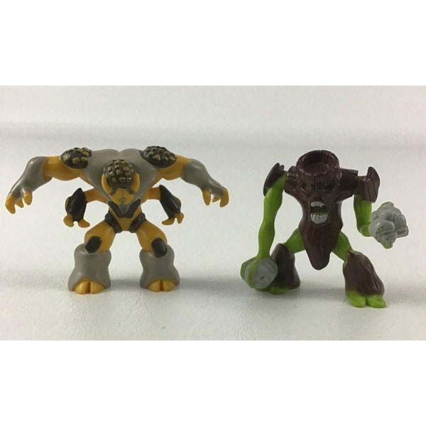 Gormiti Earth Tribe Mini PVC Action Figures Dedalus Forest Person 2pc Lot Toy