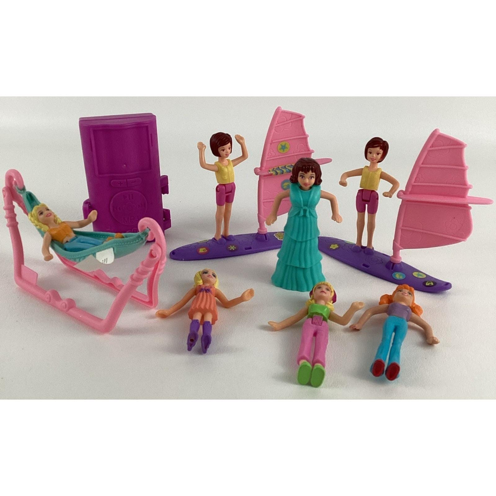 Polly Pocket Mini Dolls 7 Dolls Playset Mcdonald's Summer Vacation