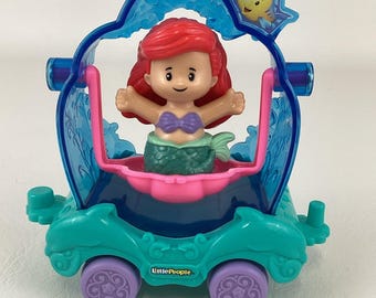 Desfile de Princesas Disney Little People, Carroza de Ariel y La Sirenita Fisher Price