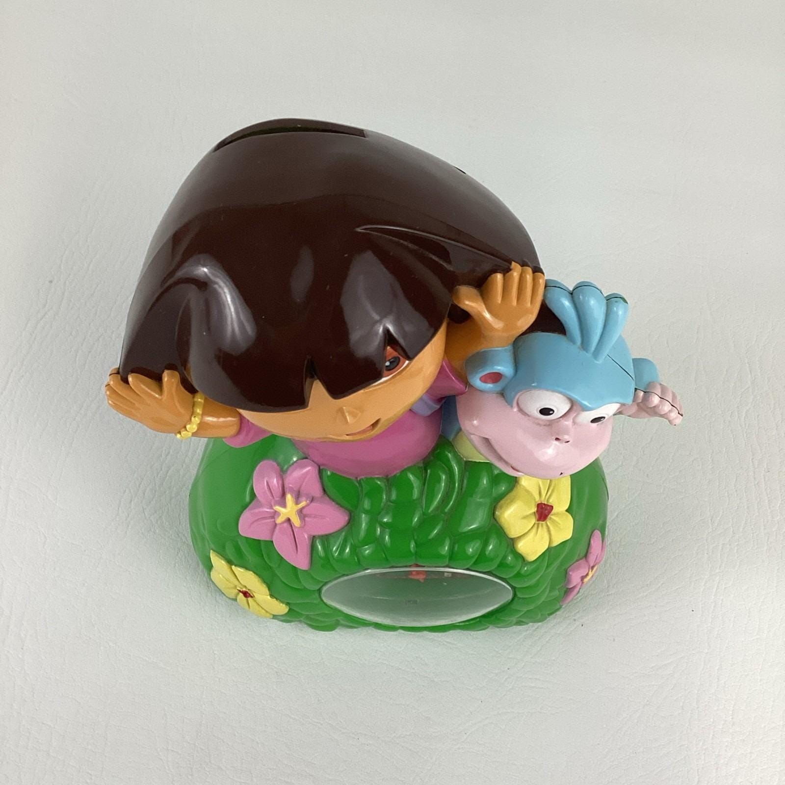 Dora the Explorer Analog Alarm Clock Piggy Bank Nick Jr 2007 Boots