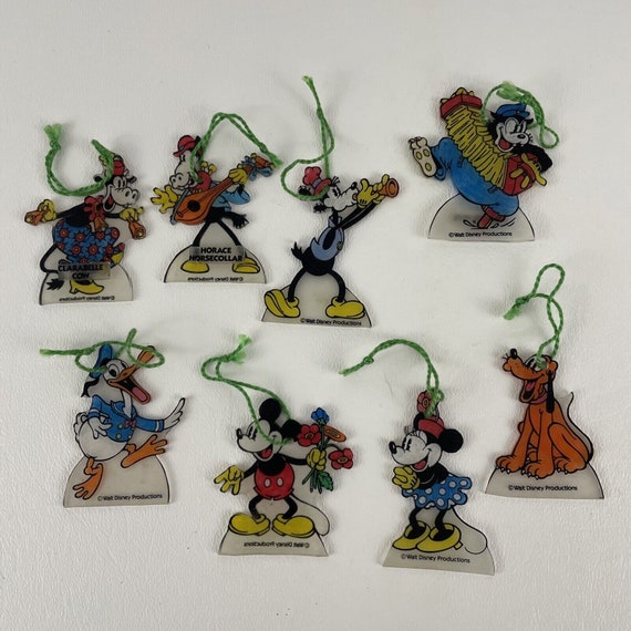 Shrinky Dinks Mickey Mouse 8pc Lot Christmas Ornaments Colorforms