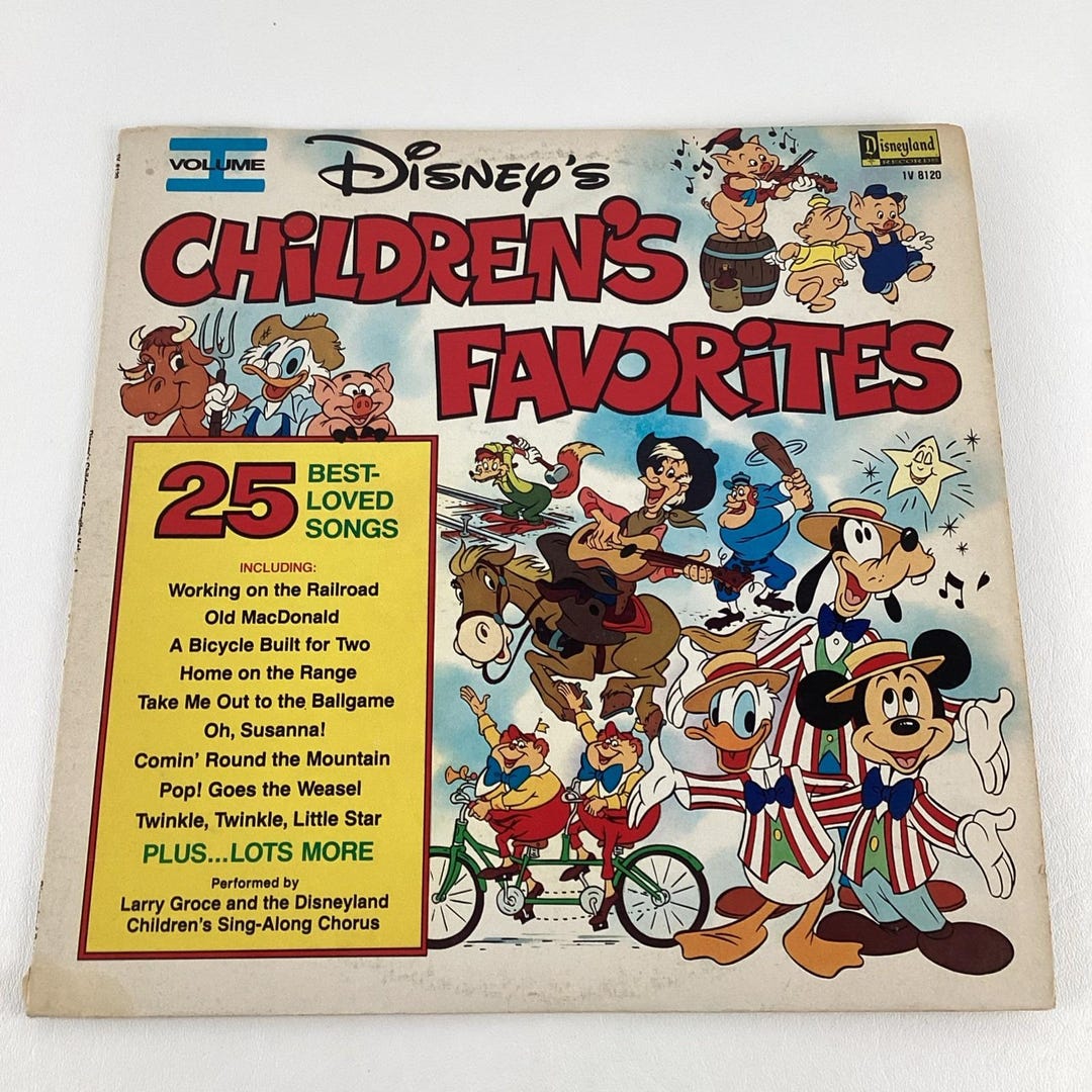 Disney Children's Favorites Vinyl Record Album Volume I Vintage