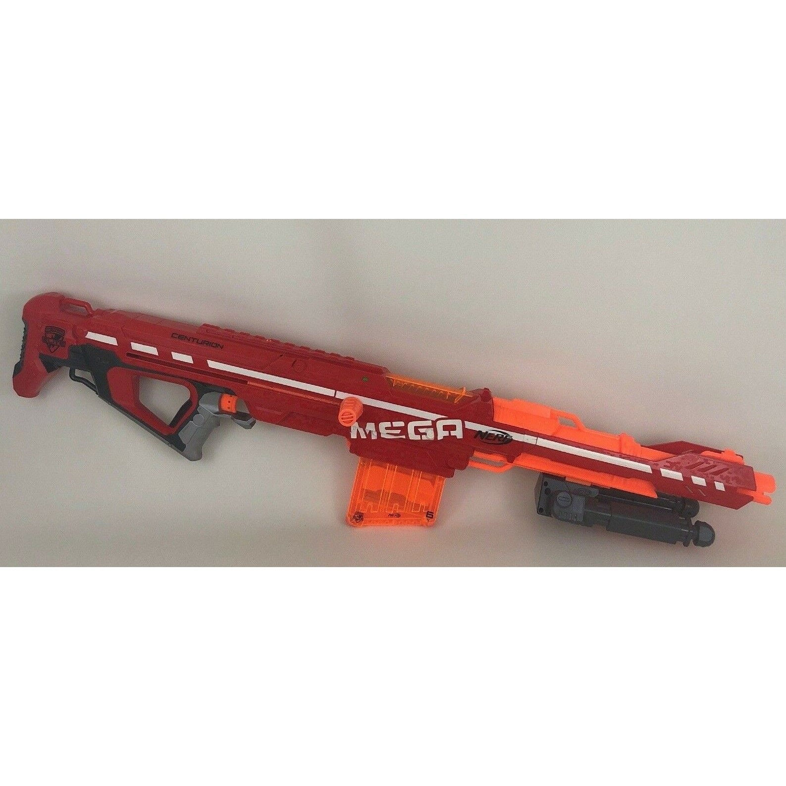 Nerf Mega Centurion Sniper Rifle Blaster Gun With Magazine - Works Great!