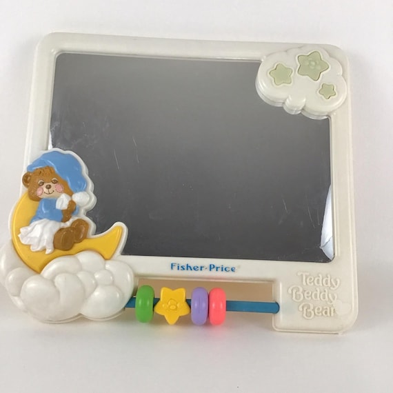 Fisher Price Teddy Beddy Bear Smile N Play Mirror Activity Baby