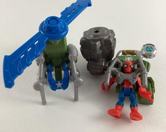 Playskool Super Hero Adventures Jungle Web Spider-Man Action Figure Copter Toy