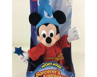 Playskool Disney Mickey Mouse Sorcerer's Apprentice Plush Stuffed Vintage 1989