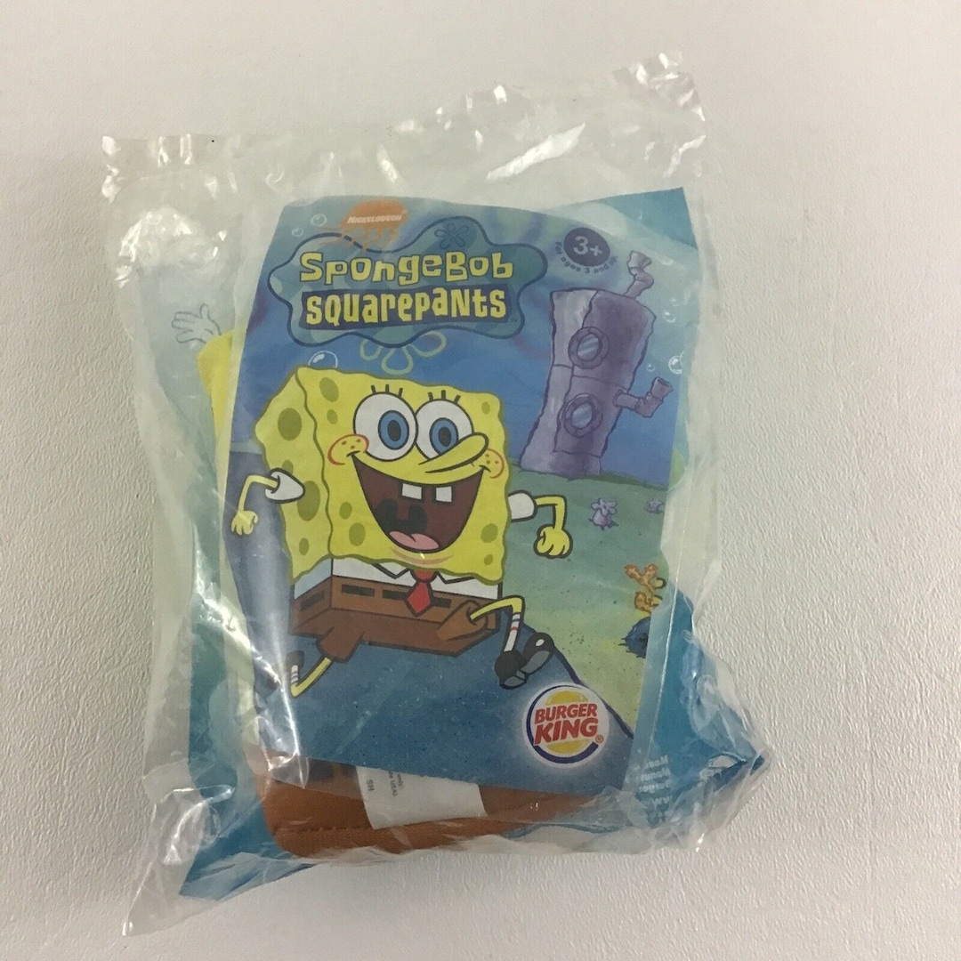 Spongebob Squarepants Burger King Toy Plush Stuffed Vintage 2002 New
