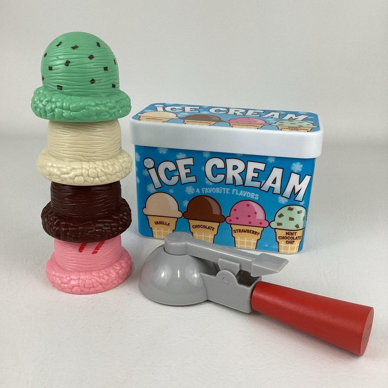 Melissa & Doug Ice Cream Playset Scoops Flavors Pretend Play Food