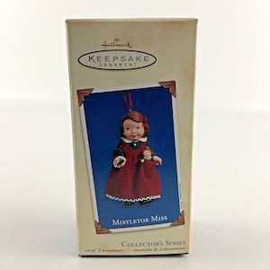 Hallmark Keepsake Christmas Ornament Mistletoe Miss Collector Set Vintage 2003