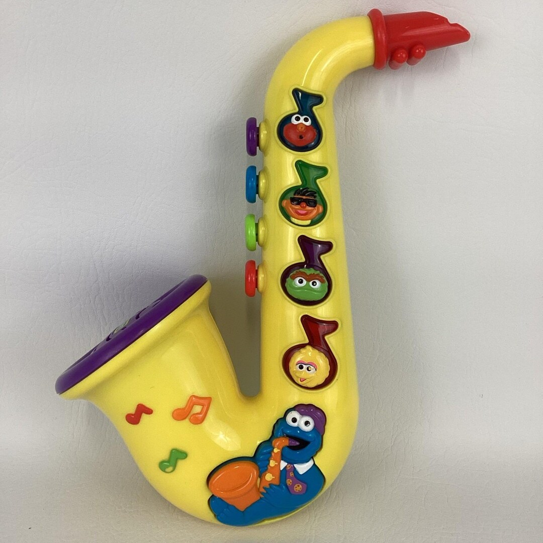 Sesame Street Saxophone Musical Instrument Lights Sounds Vintage Mattel ...