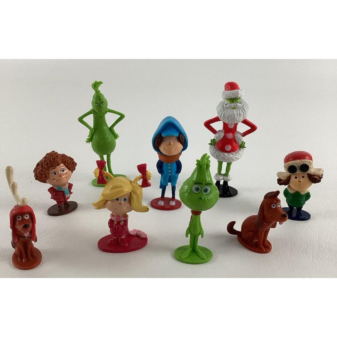 Figure Set The Grinch Whoville Playset How The Grinch Stole Christmas  Deluxe Collectible Figures Topper